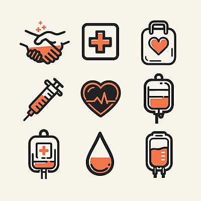 아이콘 손 악수 주사기 사람없음 신체부위 하트 혈액 맥박 헌혈 심전도 진찰가방 혈액주머니 2D아이콘 AI파일 모양 캠페인 의학 의료기기 사람 손짓 진료 봉사 파일형식 벡터