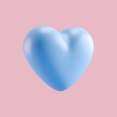 PSD 아이콘 화이트데이 발렌타인데이 사랑 사람없음 파란색 3D아이콘 3D 하트 디지털합성 모양 감정 컬러 데이이벤트 파일형식