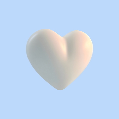 PSD 아이콘 화이트데이 발렌타인데이 사랑 사람없음 3D아이콘 3D 흰색 하트 디지털합성 모양 감정 컬러 데이이벤트 파일형식