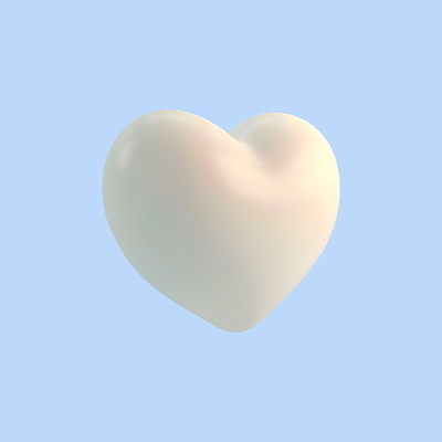 PSD 아이콘 화이트데이 발렌타인데이 사랑 사람없음 3D아이콘 3D 흰색 하트 디지털합성 모양 감정 컬러 데이이벤트 파일형식