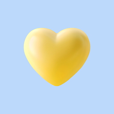 PSD 아이콘 화이트데이 발렌타인데이 사랑 사람없음 3D아이콘 노란색 3D 하트 디지털합성 모양 감정 컬러 데이이벤트 파일형식