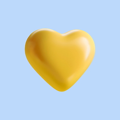 PSD 아이콘 화이트데이 발렌타인데이 사랑 사람없음 3D아이콘 노란색 3D 하트 디지털합성 모양 감정 컬러 데이이벤트 파일형식