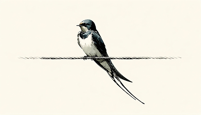 JPG 줄 일러스트 붓터치 수묵화 앉기 사람없음 먹 동양화 번짐 제비 국내일러스트 AI일러스트 AI콘텐츠 모션 조류 서예 미술 파일형식 효과