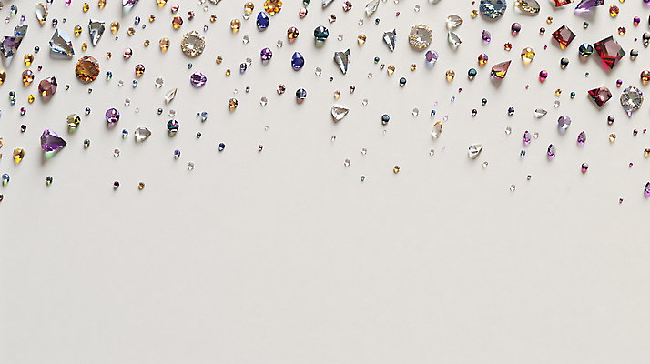 JPG 편집이미지 프레임 사람없음 장식 컬러풀 화려 보석 보물 큐빅 귀중품 카피스페이스 편집실사 AI포토 AI콘텐츠 컬러 컨셉 공백 광석 CG 오브젝트 파일형식