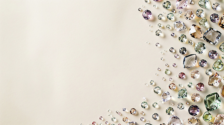 JPG 편집이미지 프레임 사람없음 장식 컬러풀 화려 보석 보물 큐빅 귀중품 카피스페이스 편집실사 AI포토 AI콘텐츠 컬러 컨셉 공백 광석 CG 오브젝트 파일형식