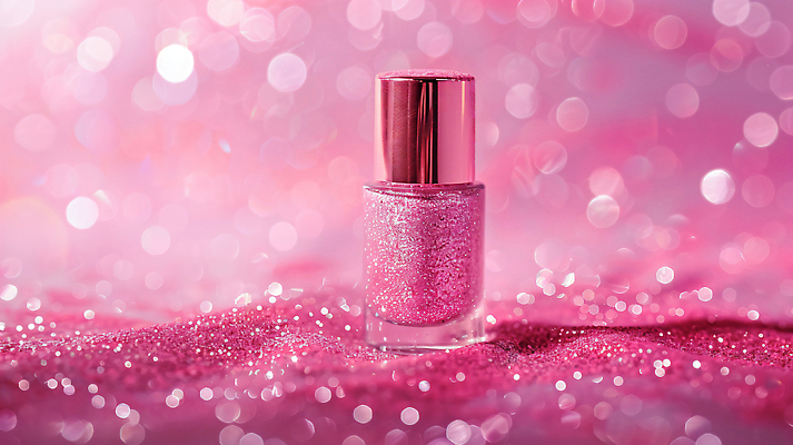 JPG 편집이미지 분홍색 관리 사람없음 반짝임 뷰티 고급 네일아트 손톱 디지털합성 매니큐어 보케 편집실사 AI포토 AI콘텐츠 손 컬러 컨셉 모션 화장품 CG 파일형식