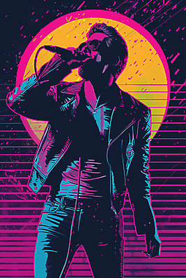 JPG 남자 선 일러스트 노래 조명 한명 상반신 성인 선글라스 보라색 가수 원형 화려 마이크 즐거움 성인남자한명만 국내일러스트 AI일러스트 AI콘텐츠 도형 1 감정 안경 음악 컬러 음향기기 컨셉 사람 음악가 남자한명만 성인남자만 파일형식