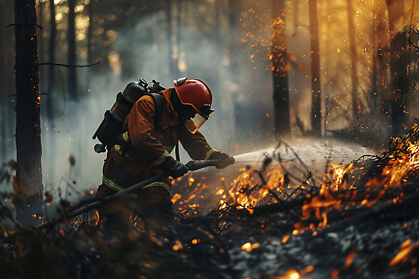 JPG 전신 나무 편집이미지 남자 불 산 한명 들기 상반신 성인 빨간색 물 진화 숲 소방관 자연재해 디지털합성 산불 소방호스 화재진압 성인남자한명만 편집실사 AI인물포토 AI콘텐츠 자연요소 식물 1 컬러 모션 사람 구조원 소방 CG 재해 화재 호스 진압 남자한명만 성인남자만 파일형식 AI포토