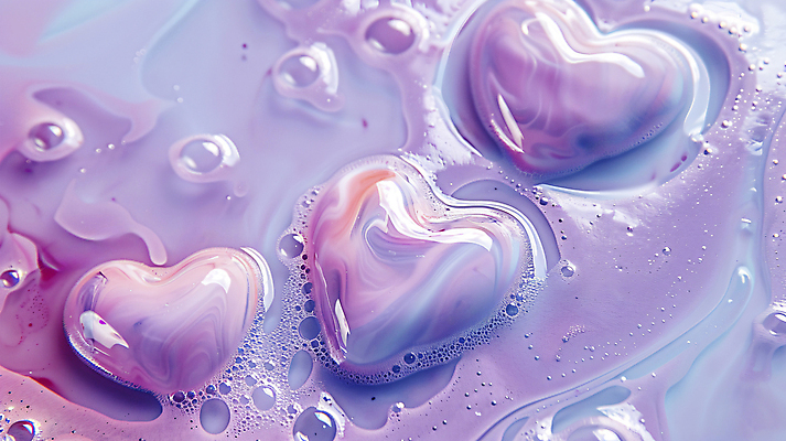 JPG 편집이미지 백그라운드 사람없음 보라색 물감 거품 화려 디지털합성 버블 편집실사 AI포토 AI콘텐츠 컬러 컨셉 미술도구 CG 파일형식