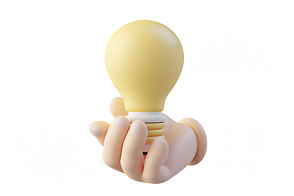 JPG 편집이미지 손 전구 신체부위 3D 모형 흰색 잡기 디지털합성 편집3D AI컴퓨터그래픽 AI콘텐츠 컬러 모션 사람 파일형식