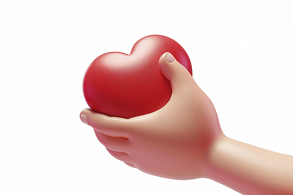 JPG 편집이미지 손 사랑 들기 신체부위 3D 모형 흰색 디지털합성 편집3D AI컴퓨터그래픽 AI콘텐츠 감정 컬러 모션 사람 파일형식