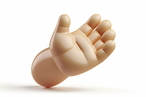 JPG 편집이미지 손 그림자 신체부위 3D 모형 흰색 디지털합성 편집3D AI컴퓨터그래픽 AI콘텐츠 보자기손 컬러 사람 손짓 파일형식