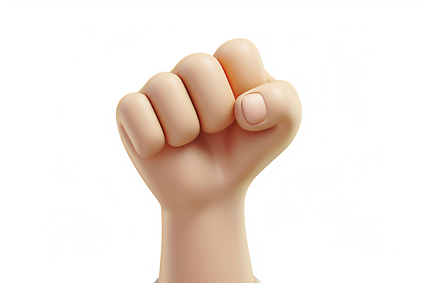 JPG 편집이미지 손 신체부위 3D 모형 주먹 흰색 디지털합성 편집3D AI컴퓨터그래픽 AI콘텐츠 컬러 모션 사람 파일형식