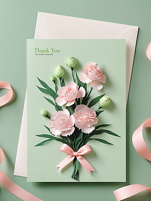 PSD 편집이미지 리본 프레임 선물 사람없음 봄 감사카드 우아함 5월 카네이션 디지털합성 감사 가정의달 민트색 편집소스 이미지편집 계절 꽃 감정 컬러 컨셉 카드_감사 날짜 파일형식