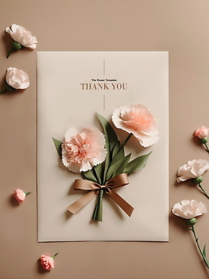 PSD 편집이미지 리본 프레임 선물 사람없음 봄 감사카드 우아함 5월 카네이션 디지털합성 감사 가정의달 베이지색 편집소스 2025년 트렌드컬러 이미지편집 모카무스 계절 꽃 감정 컬러 컨셉 카드_감사 날짜 연도 파일형식