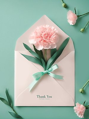 PSD 편집이미지 봉투 프레임 선물 사람없음 봄 감사카드 우아함 5월 카네이션 디지털합성 감사 가정의달 민트색 편집소스 이미지편집 계절 꽃 감정 컬러 컨셉 카드_감사 날짜 파일형식