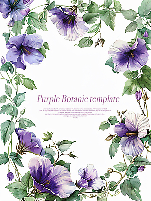 PSD 편집 편집이미지 꽃 사람없음 보라색 풀잎 우아함 디지털합성 카피스페이스 보테니컬아트 이미지편집 식물 컬러 컨셉 잎 공백 풀_식물 파일형식