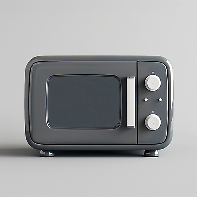 JPG 편집이미지 손잡이 사람없음 3D 회색 전자레인지 편집3D AI컴퓨터그래픽 AI콘텐츠 컬러 가전제품 레인지 디지털합성 파일형식