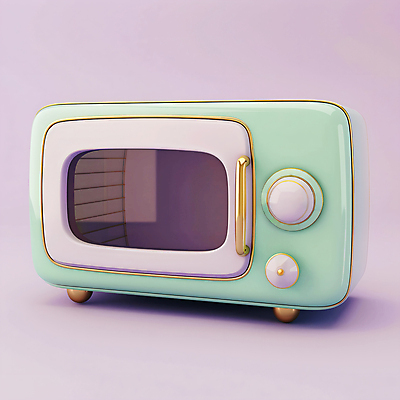 JPG 편집이미지 손잡이 사람없음 3D 보라색 전자레인지 편집3D AI컴퓨터그래픽 AI콘텐츠 컬러 가전제품 레인지 디지털합성 파일형식