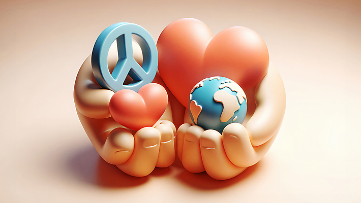 JPG 편집이미지 손 지구 들기 신체부위 3D 평화 하트 전쟁 베이지색 피스마크 편집3D AI컴퓨터그래픽 AI콘텐츠 모양 기호 컬러 컨셉 모션 사람 디지털합성 파일형식