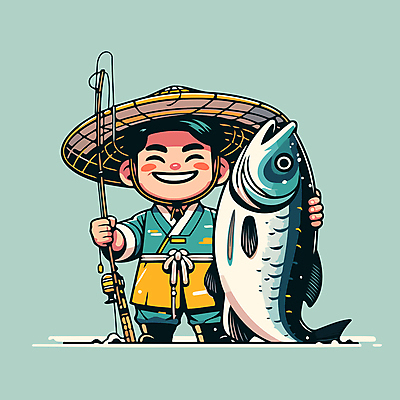 전신 모자 남자 일러스트 낚시 작업복 어류 어업 한명 들기 성인 신선 낚싯대 어부 해산물 디지털합성 낚시꾼 성인남자한명만 편집소스 수산인의날 국내일러스트 AI파일 직업 1 잡화 옷 산업 모션 레저 사람 수중동물 낚시용품 남자한명만 성인남자만 파일형식 벡터 법정기념일