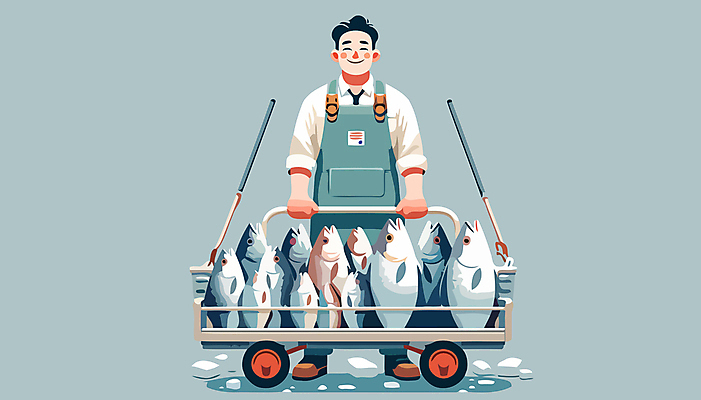 전신 남자 일러스트 낚시 작업복 어류 어업 한명 들기 성인 카트 수레 신선 잡기 어부 해산물 디지털합성 담기 낚시꾼 성인남자한명만 편집소스 수산인의날 국내일러스트 AI파일 직업 1 옷 산업 모션 레저 사람 수중동물 남자한명만 성인남자만 파일형식 벡터 법정기념일