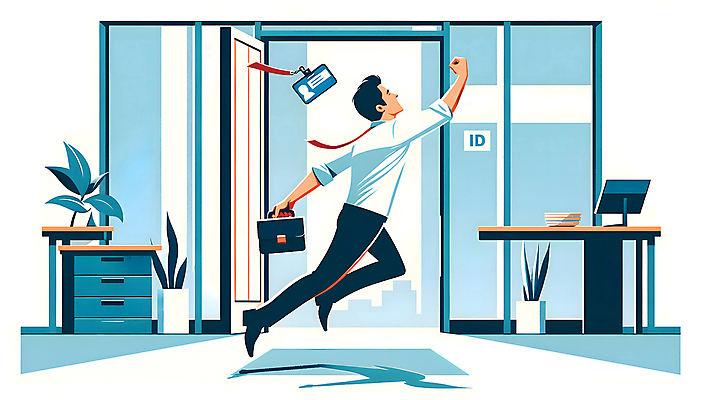 JPG 전신 남자 화초 백그라운드 서류가방 일러스트 직장 한명 들기 성인 파란색 달리기 문 모니터 직장인 이별 책상 디지털합성 서랍장 사원증 성인남자한명만 퇴사 편집소스 이직 국내일러스트 AI일러스트 AI콘텐츠 식물 직업 1 컬러 가구 컨셉 가방 회사 비즈니스 모션 사람 컴퓨터 남자한명만 성인남자만 파일형식