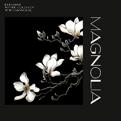 PSD 편집이미지 백그라운드 봄꽃 프레임 사람없음 검은색 봄 분위기 디지털합성 목련 편집소스 이미지편집 계절 꽃 컬러 컨셉 파일형식