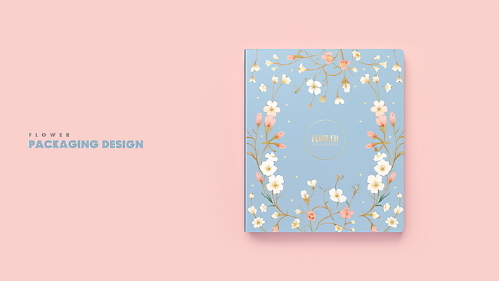 PSD 편집이미지 디자인 분홍색 꽃무늬 선물 사람없음 파란색 상자 우아함 포장지 디지털합성 심플 패키지 목업 편집소스 세련 이미지편집 꽃 컬러 컨셉 무늬 포장 파일형식