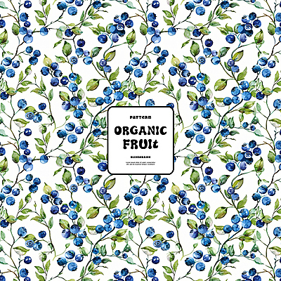 PSD 백그라운드 잎 패턴 일러스트 자연 사람없음 파란색 화려 유기농 블루베리 국내일러스트 식물 웰빙 컬러 컨셉 무늬 과일 생태계 파일형식