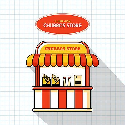 일러스트 지붕 간판 그림자 타이포그라피 사람없음 빨간색 귀여움 상점 줄무늬 소스 격자 메뉴판 가판대 츄러스 국내일러스트 AI파일 문자 컬러 컨셉 무늬 디저트 양념 파일형식 벡터