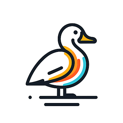 아이콘 선 오리 사람없음 컬러풀 귀여움 심플 미니멀 2D아이콘 AI파일 컬러 컨셉 조류 파일형식 벡터