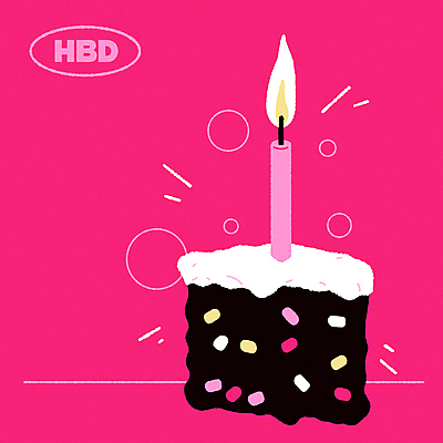 분홍색 일러스트 촛불 불꽃 사람없음 반짝임 케이크 축하 생일 키치 국내일러스트 AI파일 카드프레임 기념일 컬러 컨셉 초 모션 불 디저트 프레임 파일형식 벡터