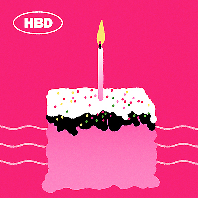 분홍색 일러스트 촛불 불꽃 사람없음 반짝임 케이크 축하 생일 키치 국내일러스트 AI파일 카드프레임 기념일 컬러 컨셉 초 모션 불 디저트 프레임 파일형식 벡터