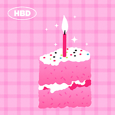 분홍색 일러스트 촛불 불꽃 사람없음 반짝임 케이크 축하 생일 키치 국내일러스트 AI파일 카드프레임 기념일 컬러 컨셉 초 모션 불 디저트 프레임 파일형식 벡터