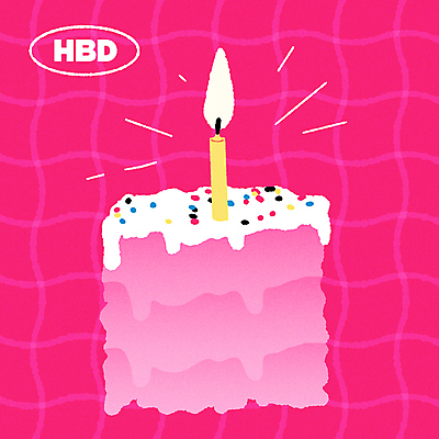 분홍색 일러스트 촛불 불꽃 사람없음 반짝임 케이크 축하 생일 키치 국내일러스트 AI파일 카드프레임 기념일 컬러 컨셉 초 모션 불 디저트 프레임 파일형식 벡터