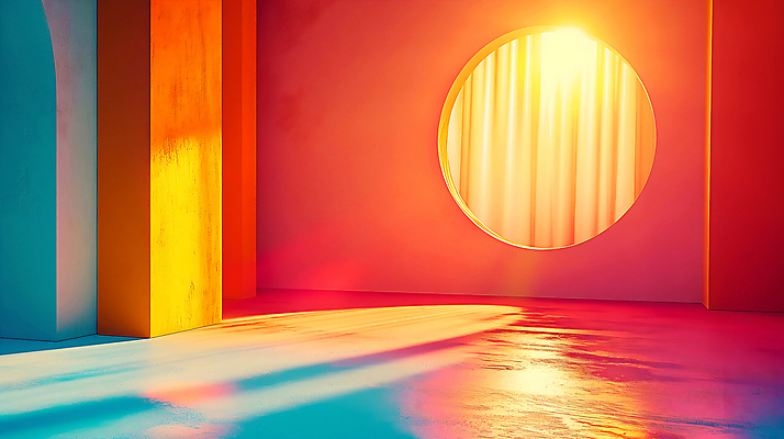 JPG 편집이미지 백그라운드 사람없음 빛 인테리어 컬러풀 공간 디지털합성 복고 편집소스 편집실사 AI포토 AI콘텐츠 디자인 컬러 CG 파일형식