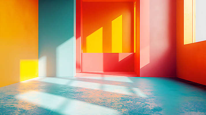 JPG 편집이미지 백그라운드 사람없음 빛 인테리어 컬러풀 공간 디지털합성 복고 편집소스 편집실사 AI포토 AI콘텐츠 디자인 컬러 CG 파일형식