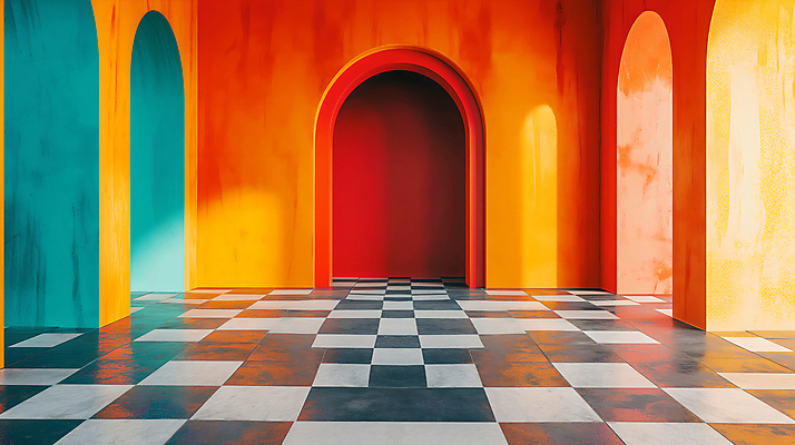 JPG 편집이미지 백그라운드 사람없음 빛 인테리어 컬러풀 공간 디지털합성 복고 편집소스 편집실사 AI포토 AI콘텐츠 디자인 컬러 CG 파일형식