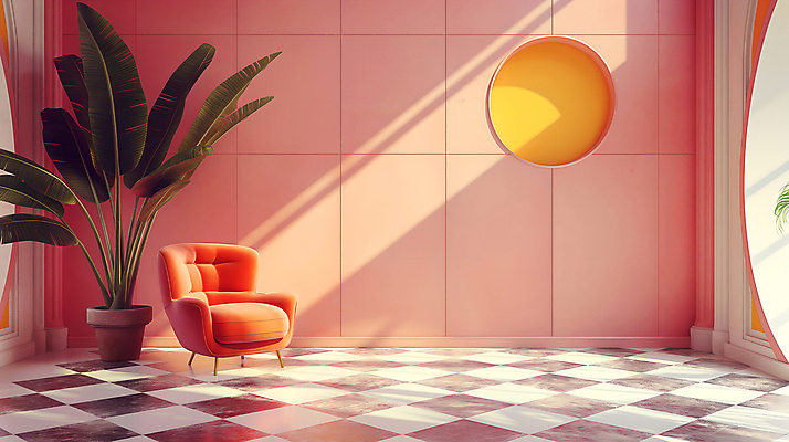 JPG 편집이미지 백그라운드 사람없음 빛 인테리어 컬러풀 공간 디지털합성 복고 편집소스 편집실사 AI포토 AI콘텐츠 디자인 컬러 CG 파일형식