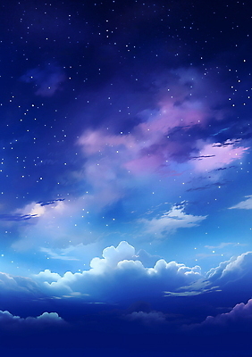 JPG 구름 백그라운드 야경 일러스트 자연 밤하늘 하늘 사람없음 새벽 남색 감성 국내일러스트 AI일러스트 AI콘텐츠 자연요소 컬러 컨셉 야간 생태계 파일형식 풍경_경치