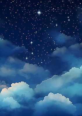 JPG 구름 백그라운드 야경 일러스트 자연 밤하늘 하늘 사람없음 새벽 남색 감성 국내일러스트 AI일러스트 AI콘텐츠 자연요소 컬러 컨셉 야간 생태계 파일형식 풍경_경치