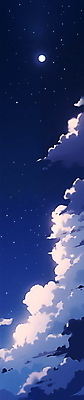 JPG 구름 백그라운드 야경 일러스트 자연 밤하늘 하늘 사람없음 새벽 남색 감성 국내일러스트 AI일러스트 AI콘텐츠 자연요소 컬러 컨셉 야간 생태계 파일형식 풍경_경치
