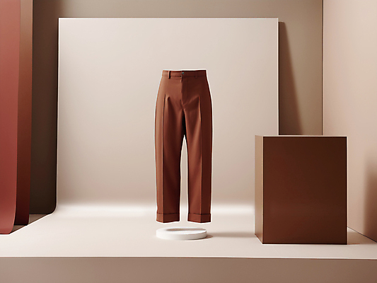 JPG 편집이미지 패션 바지 사람없음 갈색 디지털합성 모던 단상 편집소스 2025년 트렌드컬러 편집실사 모카무스 AI컴퓨터그래픽 AI콘텐츠 컬러 하의 연도 CG 파일형식