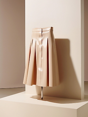 JPG 편집이미지 패션 사람없음 치마 우아함 디지털합성 모던 단상 베이지색 편집소스 편집실사 AI컴퓨터그래픽 AI콘텐츠 컬러 컨셉 하의 CG 파일형식