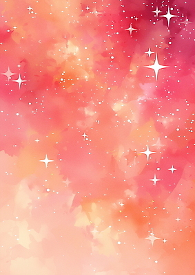 JPG 구름 분홍색 백그라운드 일러스트 하늘 수채화 사람없음 반짝임 우주 팬시 은하수 성운 갤럭시 국내일러스트 AI일러스트 AI콘텐츠 자연요소 컬러 모션 자연 파일형식