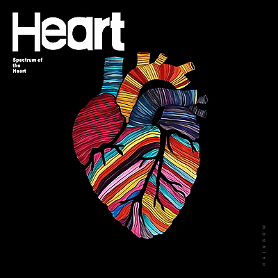 PSD 선 백그라운드 일러스트 추상 사람없음 그래픽 컬러풀 심장 디지털합성 드로잉 무지개색 편집소스 국내일러스트 컬러 무늬 미술 장기_의학 파일형식