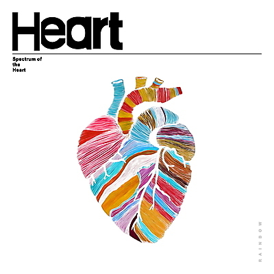 PSD 선 백그라운드 일러스트 추상 사람없음 그래픽 컬러풀 심장 디지털합성 드로잉 무지개색 편집소스 국내일러스트 컬러 무늬 미술 장기_의학 파일형식