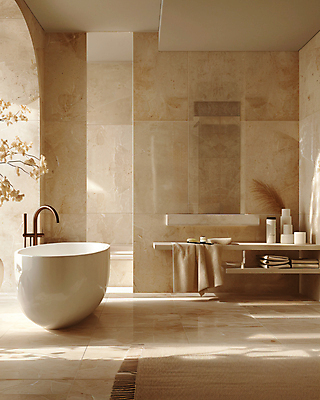 JPG 편집이미지 욕조 사람없음 인테리어 갈색 공간 욕실 분위기 모던 편집실사 AI포토 AI콘텐츠 디자인 컬러 컨셉 CG 파일형식