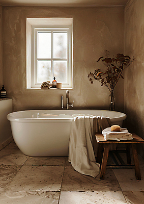 JPG 편집이미지 욕조 사람없음 인테리어 갈색 공간 욕실 분위기 모던 편집실사 AI포토 AI콘텐츠 디자인 컬러 컨셉 CG 파일형식